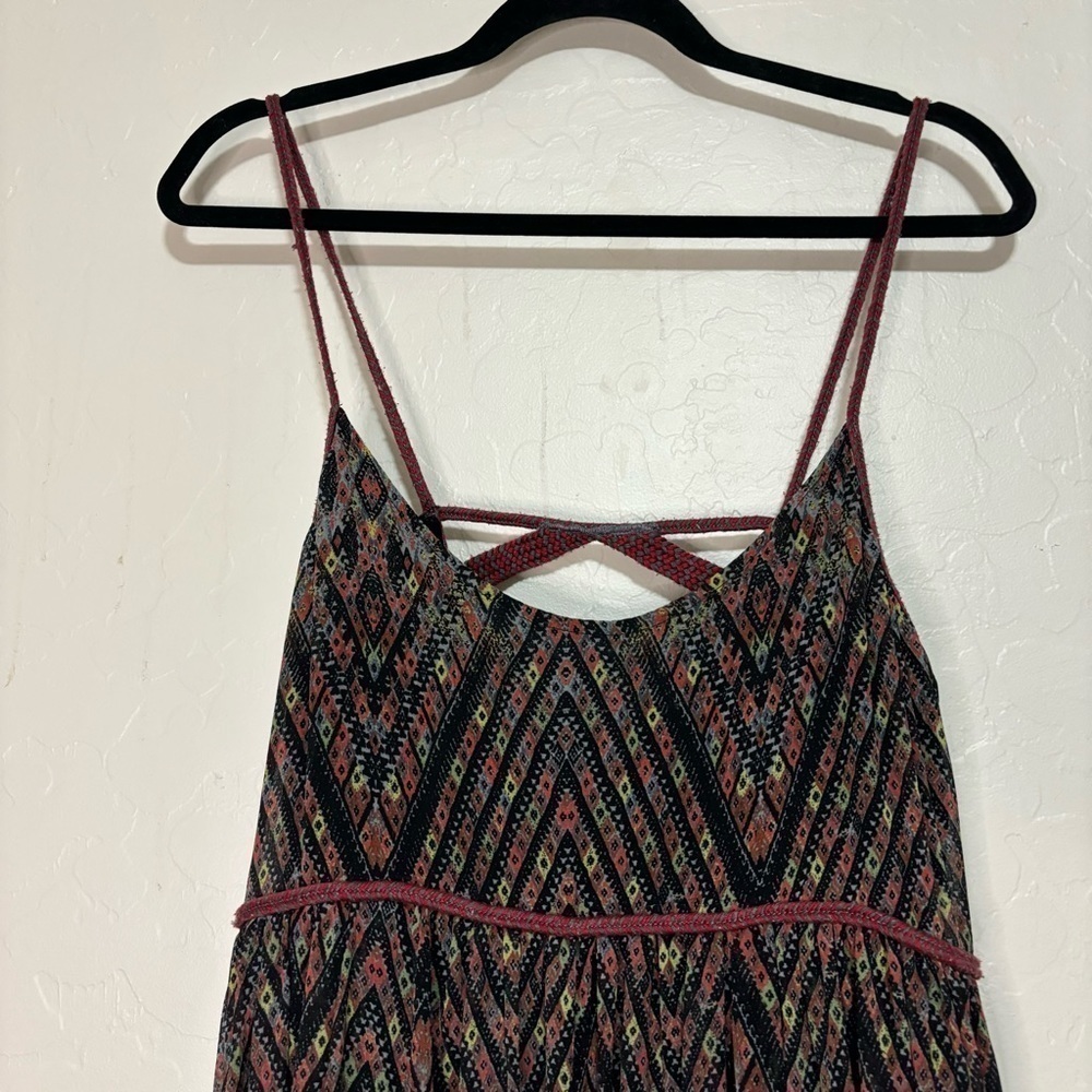 Free People Periscopes In The Sky Diamond Print Multicolor Babydoll Mini Dress S - Picture 4 of 12